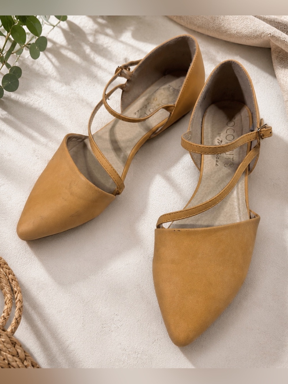 Coconuts by Matisse Mustard Yellow Pointed Toe D’Orsay Flats Size
 8.5